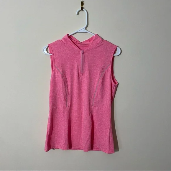 WOWENY Women’s Pink 1/4 Zip Golf Tank M - Picture 1 of 11